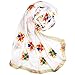 Dupatta Bazaar Indian Phulkari Embroidered Chiffon Dupatta Stole for Women/ Designer Ethnic Lace Border Scarf Shawl/Chunni,White