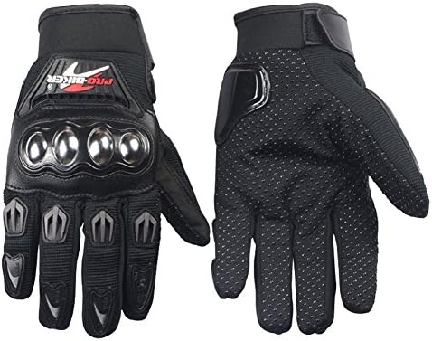 Tactical Riding Gloves Full Finger Gloves For Motorcycle Biker Powersports Outdoor Racing - Steel Knuckle,Thin Ventilate (size XL)