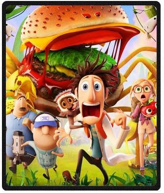 Cloudy With A Chance of Meatballs Customized Design Woolen Blanket Fleece Blanket Indoor and Outdoor Blanket Travel Blankets 40x50 Inches (Small)
