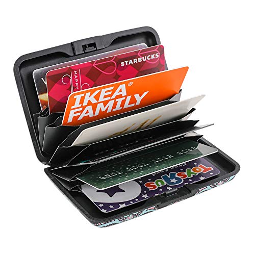 Elfish Mini RFID Aluminum Wallet Credit Cards Holder Metal ID Case for Men Women (Color 14) - Thumbnail 5