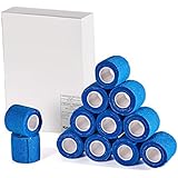 Keepcare Bandage Wrap,12 Pack - 2" x 5 Yards，First Aid Elastic Self Adherent Cohesive Tape,for Sports,Wrist and Ankle Sprains &amp; Swelling,Bandage Tape for Blue