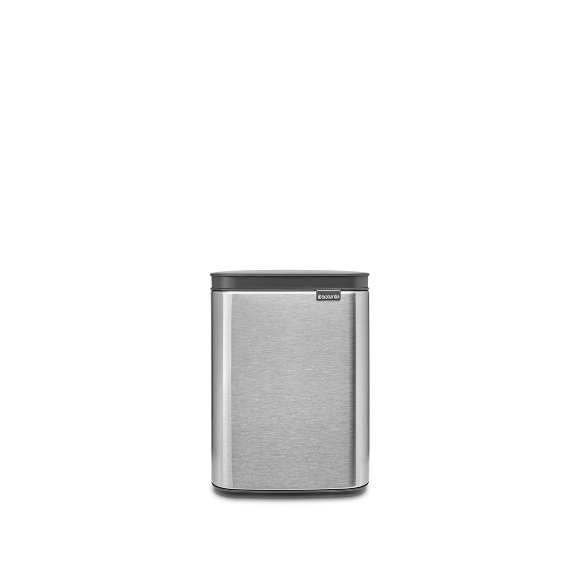 Brabantia - Bo Waste Bin 4L - Small & Stylish Rubbish Bin - Easy Open and Soft Closing Lid - Hygienic & Space Efficient - Wall Mountable - for Bathroom, Toilet, Bedroom - Matt Steel FPP