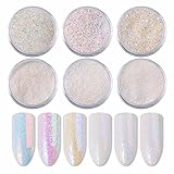 New Nail Powder Neon Mirror glitter Mirror Effect Rainbow Crystal Opal