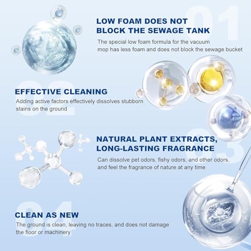 All Robot Vacuum Cleaners&Wet Dry Vacuums Floor Cleaning Liquid Solution,Deep Cleans for Multiple Hard Floors, Suitable with Mopping and Cordless Cleaner (2 Bottle-1 Litre)