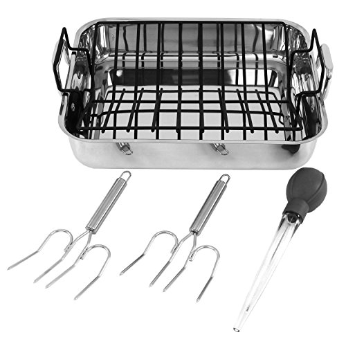 Oneida 6 pc Stainless Steel Roaster Set
