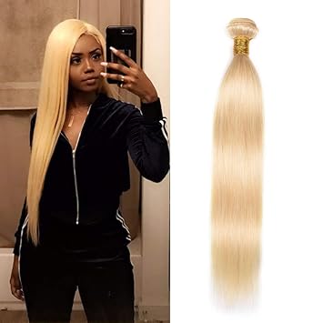 Amazon Com New Year Gifts Xccoco 10a 613 Blonde Silk Straight