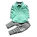 XUNYU Baby Boys Infant Toddler Pants Clothing Sets Button Down T Shirt