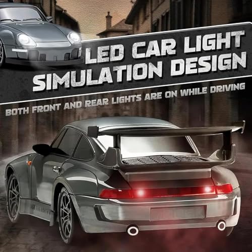 Drift RC Car 1:24 Scale – 4WD High-Speed Remote Control Racing Car with LED Flashing Lights, All-Terrain Dual Tires, USB Charging & Accessories for Ultimate Drifting Fun