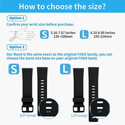 Coperr Packs Bands Compatible with Fitbit Versa/Fitbit Versa
