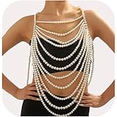 Multi-layered Pearl Tassel Chest Chain for Women Sexy Summer Bikini Beaded Bra Chain Wedding Festival Outfit Pearl Top Lingerie Chain Body Jewelry