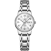 OLEVS Watch Women Two Tone Watches for Women with Date Dress Womens Watches for Small Wrists Luxury Easy Read Womens Watch Waterproof Blue/Black/Gold/Silver Dial Reloj para Mujer