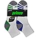 Prince Men's Quarter Performance Socks for Running, Tennis, and Casual Use (Pack of 6) - White,Men's Shoe Size 6-12
