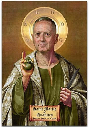 US MARINES POSTER - ST. MATTIS THE PATRON SAINT OF CHAOS