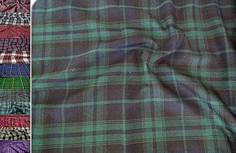 StoffBook BLAU/GRÜN KLASSIK SCHOTTENKAROS TARTAN-STOFF KAROSTOFF STOFF STOFFE, B745