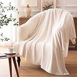 Bertte Throw Blanket, Plush Fleece Fuzzy
