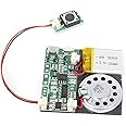 Press-Button Control Activated 8M MP3 Recordable PCB Sound Module USB Downloadable Sound Module for Crafts, Christmas,New Year Greeting Cards-with Speaker Lithium Battery Powered and USB Cable