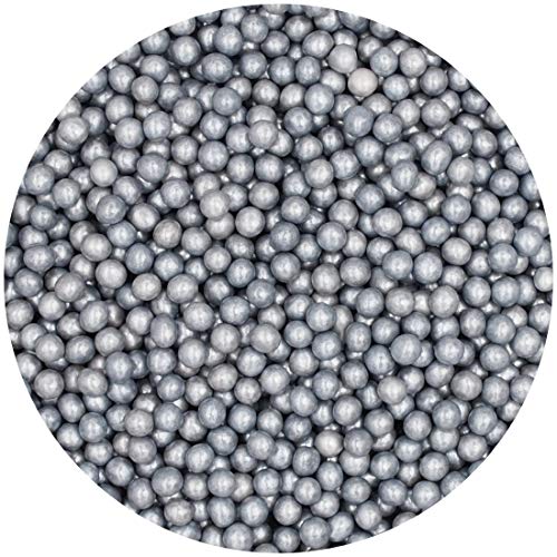 Quality Sprinkles Natural 4mm Silver Nuts Dairy Soy Gluten GMO Free Pearls