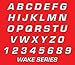 Boat & Jetski Registration Numbers - Domed/Raised Decal (16 pcs) White Center/Chrome Outline (Wake Series)