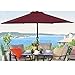 Blissun 7.5 ft Patio Umbrella, Yard Umbrella, Outdoor Market Umbrella with Push Button Tilt Crank (Red)