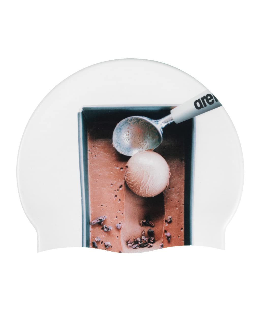 ARENA HD Unisex Silicone Swimming Cap for Adults Training and Racing, 100% Wrinkle Free, Ice Cream, 5572, One Size