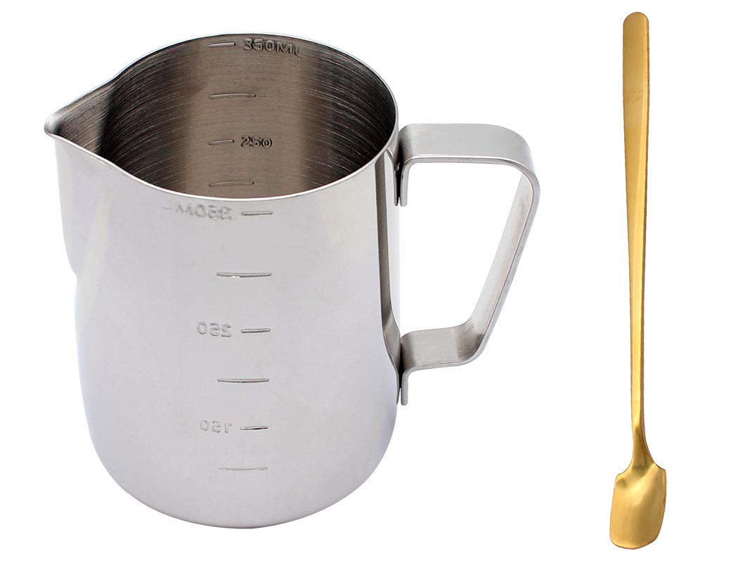 Duffire Stainless Steel Foaming Can, Milk Foam Cup Suitable For Coffee, Latte And ice Milk 350mL(Silver)