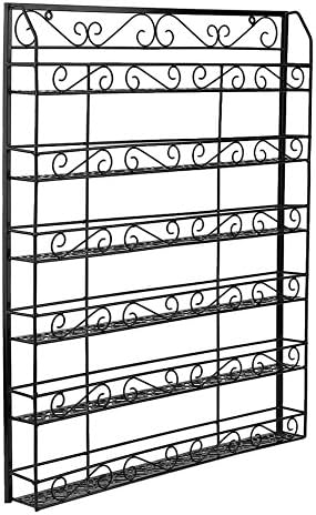 Square 6 Tiers Nail Polish Wall Mount Rack Holder Shelf Storage Up To 180 Bottles Salon Exhibition Display Nail Tools