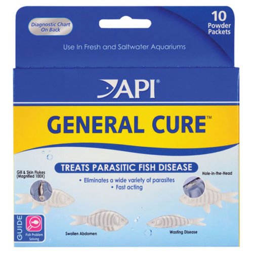 API General Cure Treats Parasitic Fish Diseases FRESHWATER / SALTWATER Aquarium