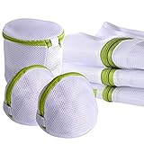 YAZER Laundry Wash Bag 6-Pack Durable Mesh Wash Laundry Bag Blouse, Hosiery, Stocking, Underwear, Bra and Lingerie Travel Laundry Bag with Premium Zipper