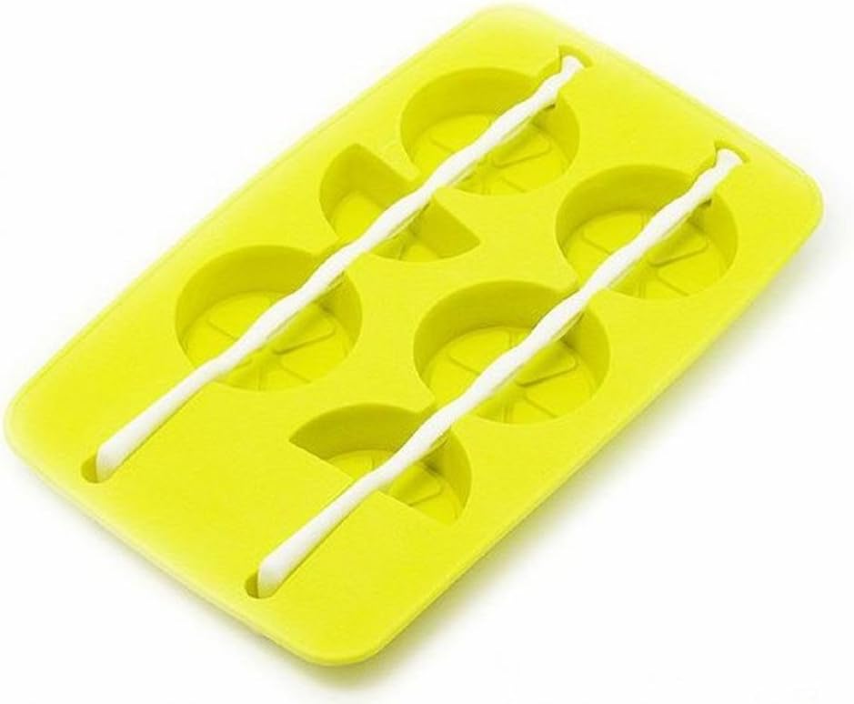 HenWa Silicone Lemon Shapes Freezer Ice Cube Tray Mold Maker, Yellow