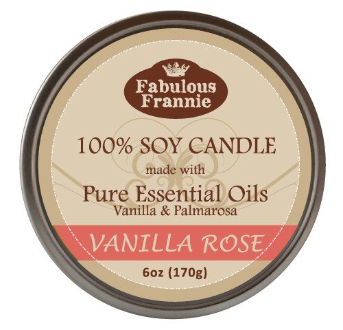 Vanilla Rose 100% Pure & Natural Soy Candle 6 oz