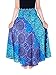 Lannaclothesdesign Women's Long Maxi Skirt Bohemian Gypsy Hippie Style Clothing (US 37 INC S-M, Blue Rose)