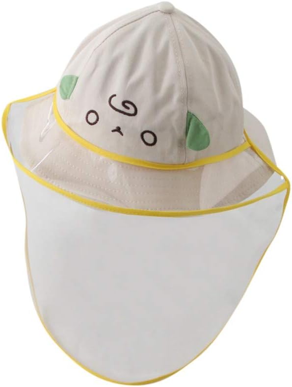 Keepmove Bucket Hat Cartoon Child Fisherman Hat Protective Cap Anti-Droplet Saliva Dustproof Basin Hat