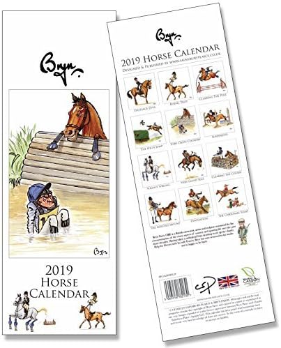The Horse Calendar 2019 by Bryn Parry. New Slim Version Featuring Iconic Equestrian Cartoons. Riding Gift