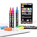 ParKoo Chalk Markers for Chalkboard - 8 Neon Color Pack With Free 24 Chalkboard Labels And 4 Reversible Tips - Non Toxic Wet Erase Chalkboard Window Glass Pen