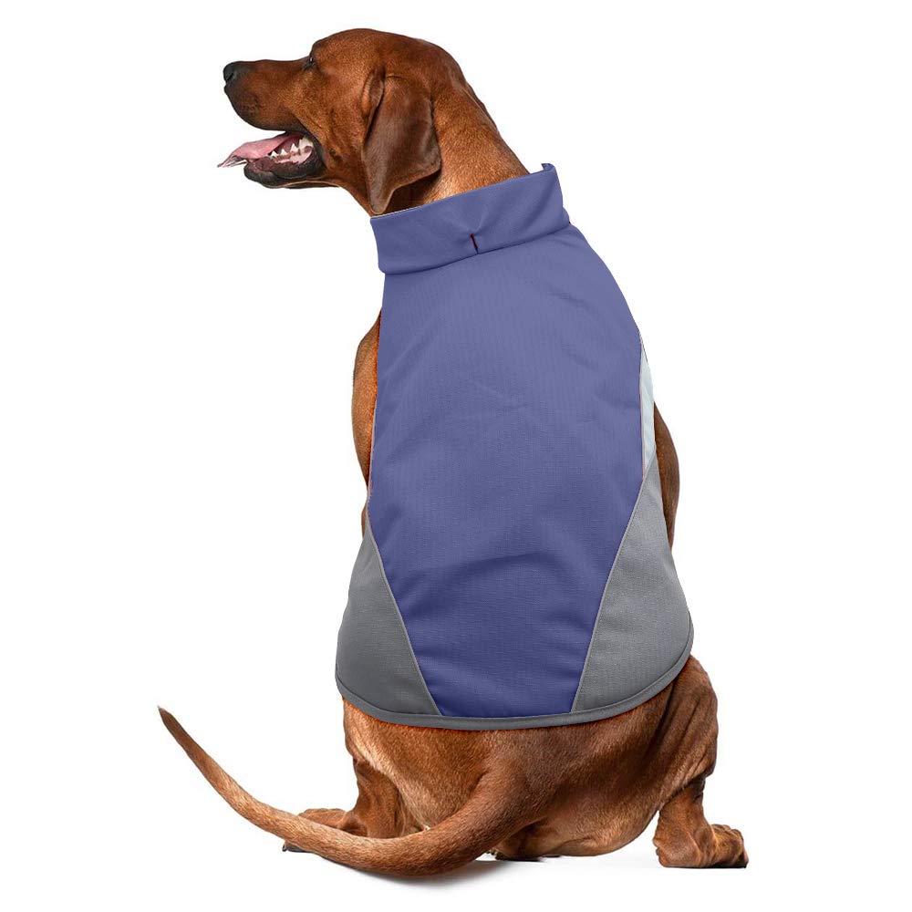 Clan_X Outdoors Dog Coat, Waterproof & Durable Warm Jacket Applied for All Year Around，Available Sizes in XS, S, M, L, XL, XXL.(L, Dark blue)