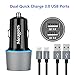 Meagoes Rapid Car Charger, Compatible Samsung Note 9/8, Galaxy S10 Plus/S10/S9 Plus/S9/S8+/S8, LG V40 ThinQ/G7/V30/G6 Phones, Quick Charge 3.0 Port, Fast Charging USB Car Adapter with 2 Type C Cables