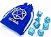 Polyhedral D&D Dice Set - Set of 7-Die Dice for Dungeons & Dragons Dice Games, Pathfinder, Magic The Gathering (MTG), Math Games and More（Indigo）