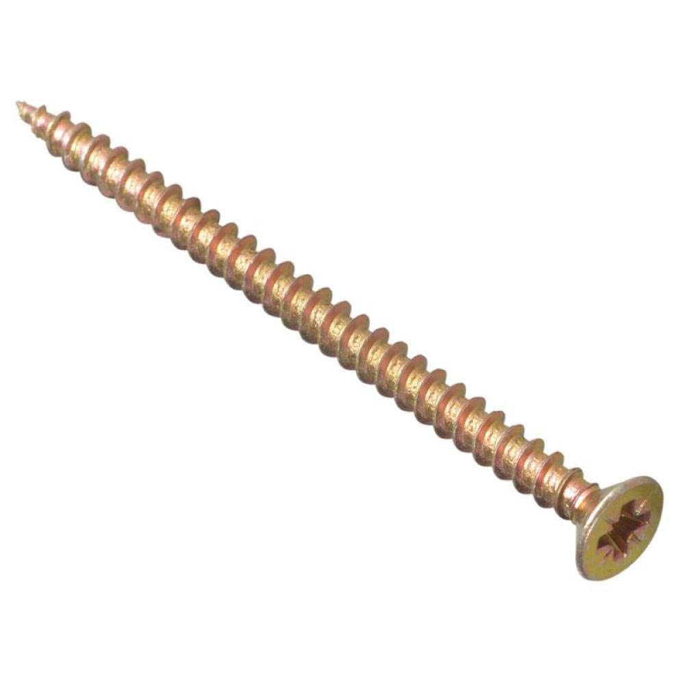 ForgeFix Multi-Purpose Single Thread Screws | 4.5 x 60mm | Zinc Yellow Passivated | Box 100 โ image 1