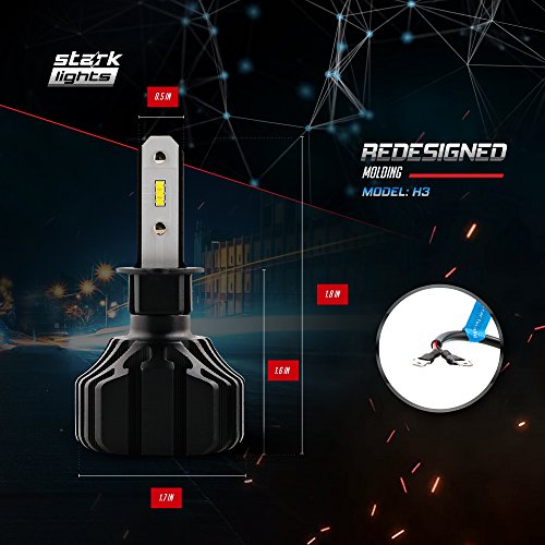 Stark N2S Series [Upgraded] 80W Fog Light Conversion Kit - 9000LM - 6000K Crystal White - Bulb Size: H3 - Thumbnail 6