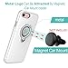 ICONFLANG iPhone 8 Case,iPhone 7 Case,iPhone SE 2nd Generation Case, 360 Degree Rotating Ring Kickstand Shockproof Impact Protection Function Can Work with Magnetic Car Mount case 2018 – White Grey