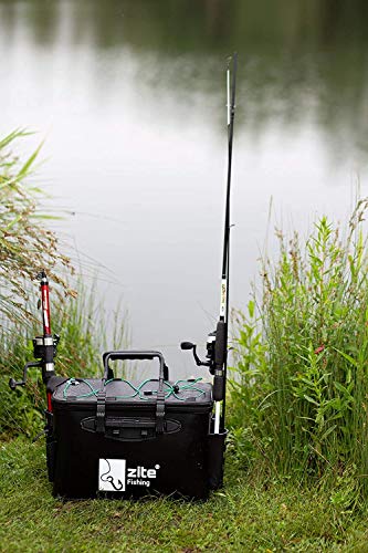 Zite Fishing Angeltasche mit Boxen - EVA Spinntasche Wasserdicht + 3 Tackleboxen - Zum Spinnfischen oder als Bootstasche – Bild 5