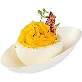Restaurantware Pulp Safe No PFAS Added 3.2 x 2.1 Inch Tasting Dishes 100 Disposable Dishes - Home Compostable Microwavable And Freezable White Bagasse Food Dishes Egg Shape For Appetizers