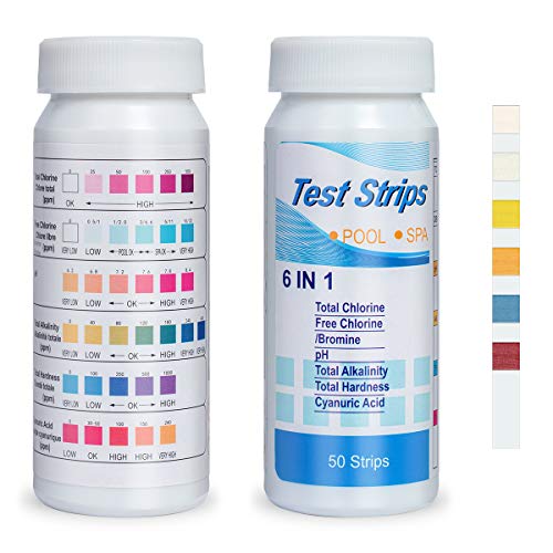 Pool Test Strips, Pool Water Test Kit 6Ways Pool Chemicals & Water