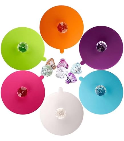 Boao 10 Pieces Silicone Cup Covers - 4.13 Inch Airtight Lids With Spoon Holder, 5 Colors - View #5