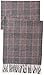 Phenix Cashmere Men's Glen Plaid Scarf, Black/Bordeaux, One Size