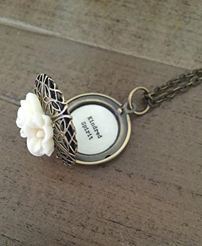 Anne of Green Gables Locket Necklace, Kindred Spirit, Friendship Jewelry