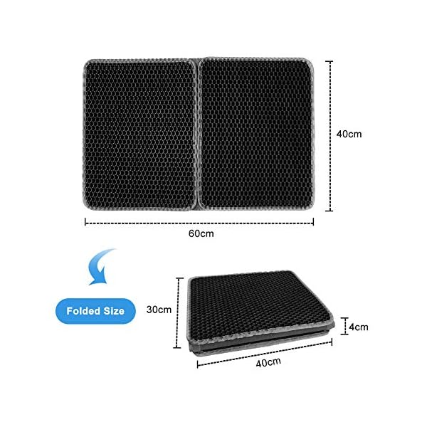 Tappetino Lettiera Gatto, Grande Tappeto per trapper per lettiera per gatti con impermeabile EVA doppio strato, Lavabile…