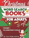 Christmas Word Search Books For Adults: 40 Large-Print Puzzle (Volume 1) by JH Fun Publishing