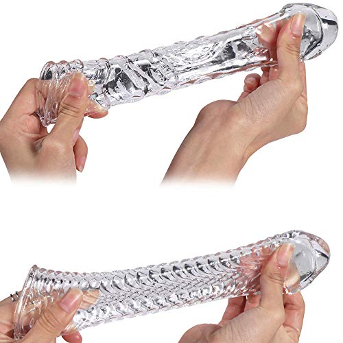 2-PCS-Preservativo-Maschile-Trasparente-Estensibile-Preservativo-Realistico-Del-Pene-A-Spirale-Dispositivo-Contraccettivo-Per-Coppie-Eiaculazione-Ritardata-Riutilizzabile