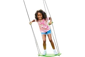 Swurfer Kick Stand Up Surfing Tree Swing Outdoor Swings for Kids Up to 200 Lbs - Hang from Up to 10 Feet High - Includes 24" SwingBoard, UV Resistant Rope, & Handles
